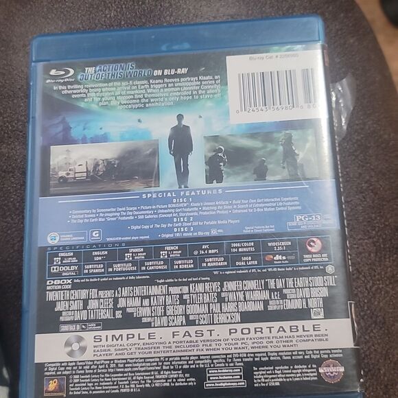 The day the earth stood still Keanu reeves 3 disc edition Blu ray original 1951 - Picture 2 of 5